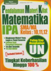 Pendalaman Materi Kilat Matematika IPA SMA/MA kelas 10,11,12